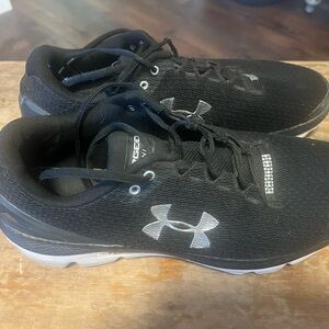 Under Armour Black Golf shoes with Silver Logo
